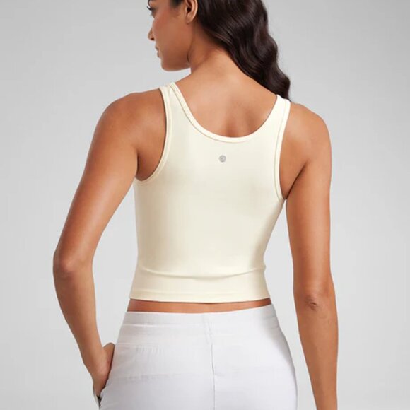 Butterluxe Double Lined Scoop Neck Tank - Gloam Yellow - Picture 3 of 4